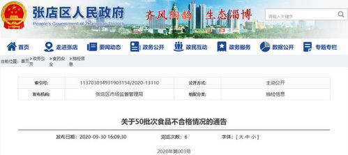 淄博公布50批次食品不合格情况,这些地方都被通报了
